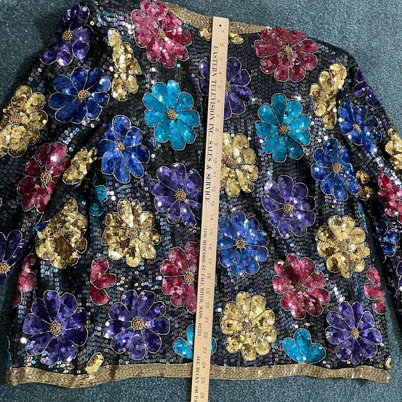 Vintage Leslie Fay Sequined Jacket. - Picture 5 of 12